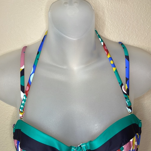 J Crew Ratti Kaleidoscope Bikini Top 32B NWT - Picture 3 of 9
